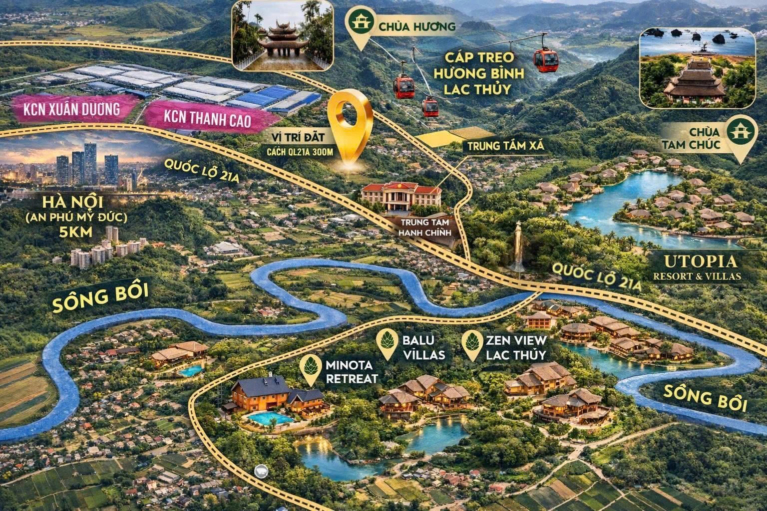 BÁN ĐẤT CAO DƯƠNG GẦN KHU DU LỊCH – GIÁ HƠN 300 TRIỆU