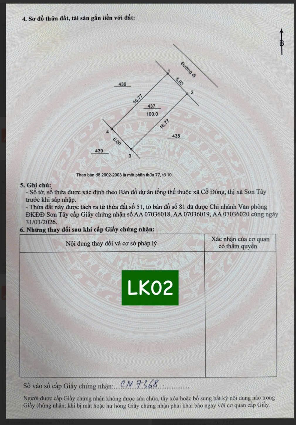 100m mặt trục chính xây ở , kinh doanh đều phù hợp ,cách CNC Hòa Lạc chỉ 7-8 phút di chuyển