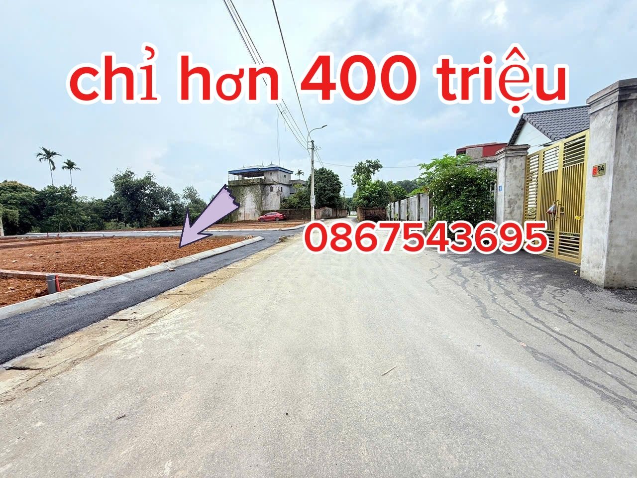 Chỉ 400 triệu cho mảnh đất ở ven đô này