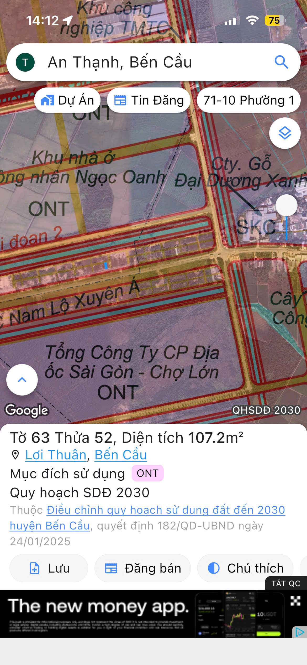 Bán đất mặt tiền Xuyên Á QL22B