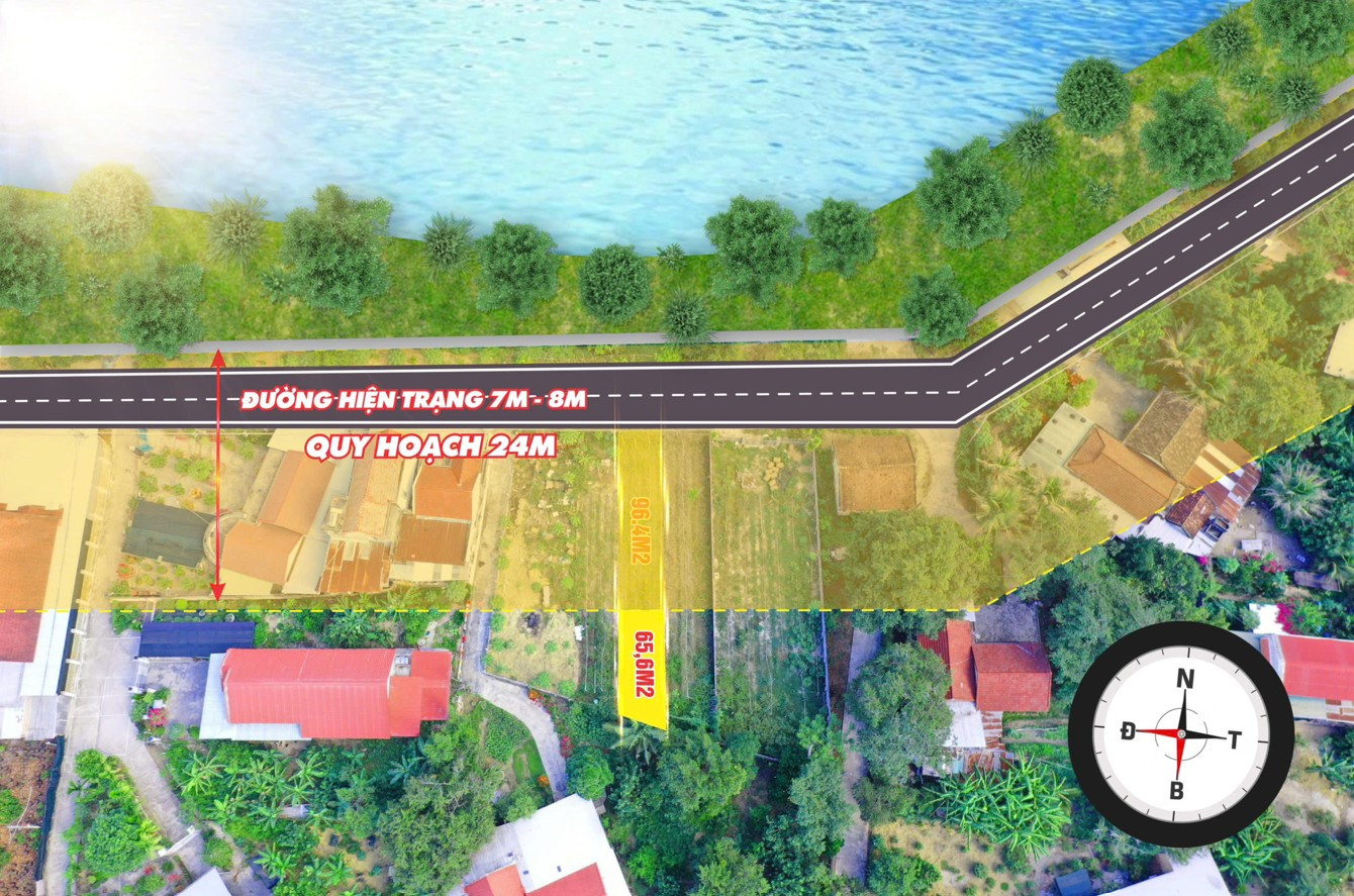 Bán nhanh đất Diên Bình, Diên Khánh, Khánh Hòa - Mặt tiền view sông - Giá chỉ 1 tỷ 379