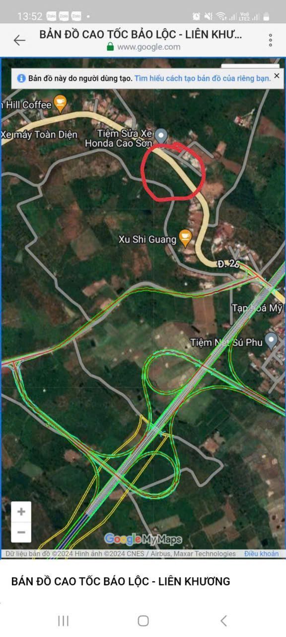 Bán đất 5200m² ngang 62m giá 5.5 tỷ tại Xã Di Linh