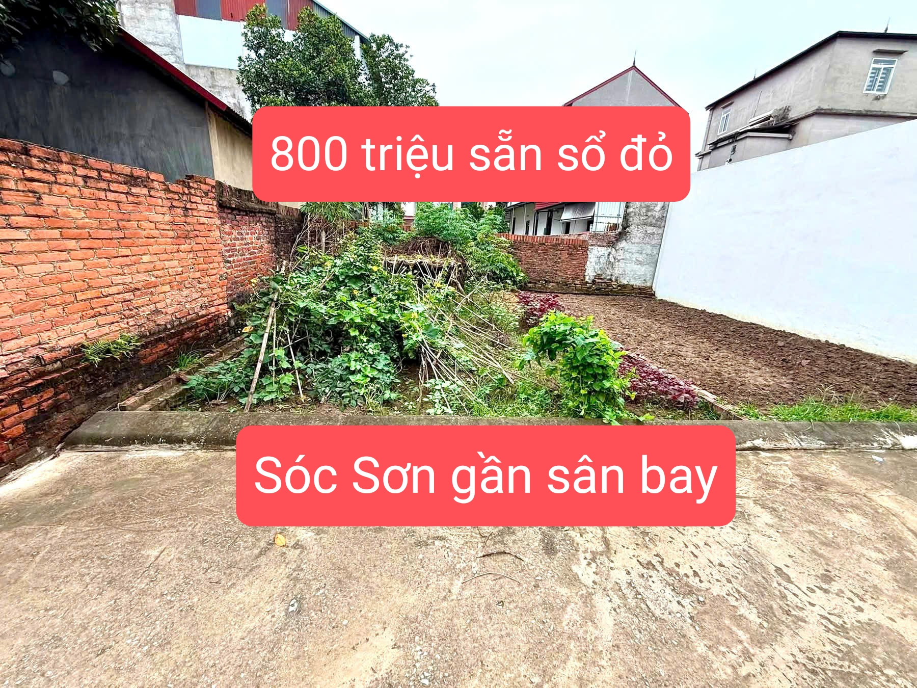 800 triệu 100m thổ cư gần bến xe sẵn sổ đỏ