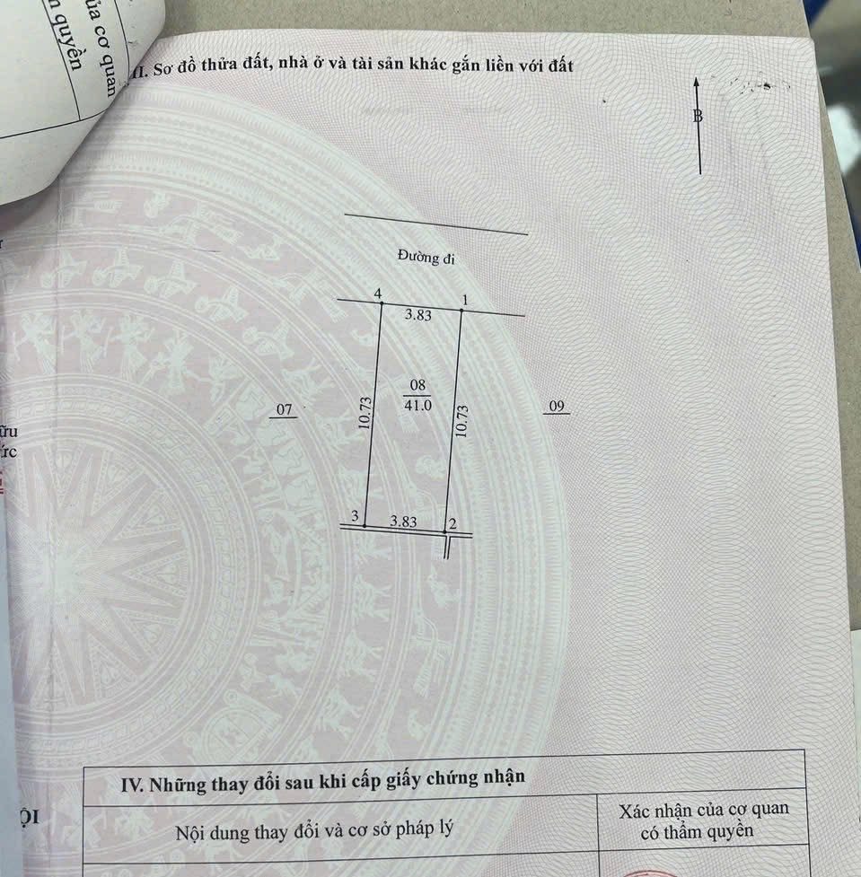BÁN NHANH 41M MT3.83M ĐẤT PHÂN LÔ LAI XÁ Ô TÔ TRÁNH