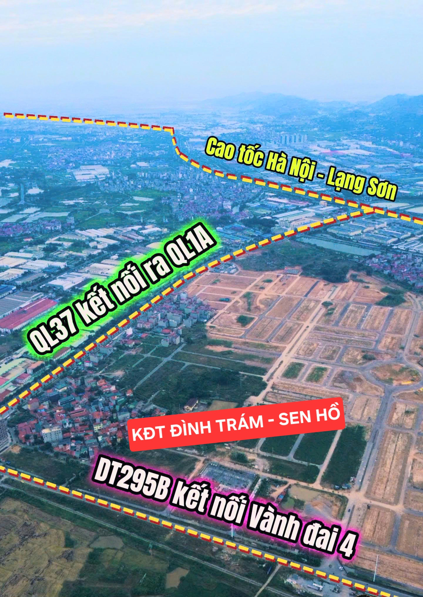 Bán đất đình trám sen hồ làn 2 đường QL 37 việt yên bắc giang 72.5m mặt 4.1m giá 3.3 tỷ
