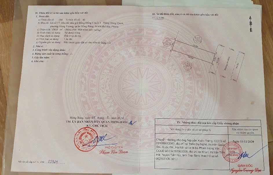 💥 BÁN LÔ ĐẤT KHU PHÂN LÔ ĐỐNG CHUỐI – HÙNG VƯƠNG – HỒNG BÀNG- HẢI PHÒNG