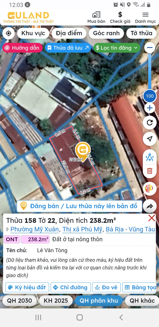 Bán nhà 239m² full thổ cư ngang 10m giá 7.7 tỷ tại Phường Phú Mỹ  Thành phố Hồ Chí Minh