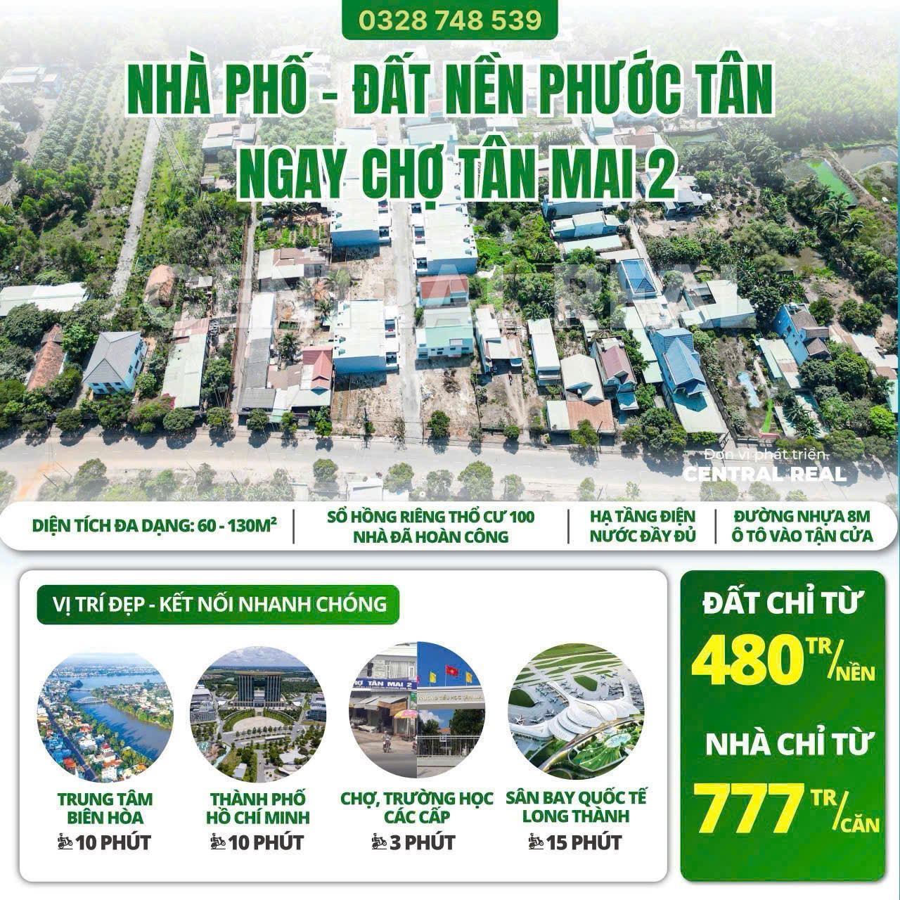 Nhà lầu và đất nền 1 sẹc QL51, hoàn công gần cổng 11