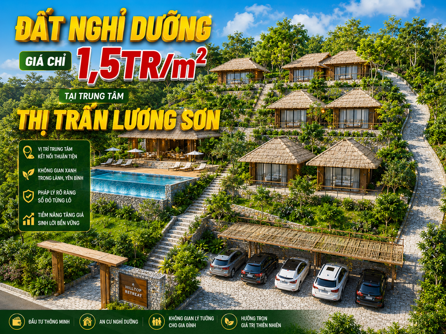 🚨 CƠ HỘI SỞ HỮU QUỸ ĐẤT VÀNG 
🚨TẠI TRUNG TÂM THỊ TRẤN LƯƠNG SƠN