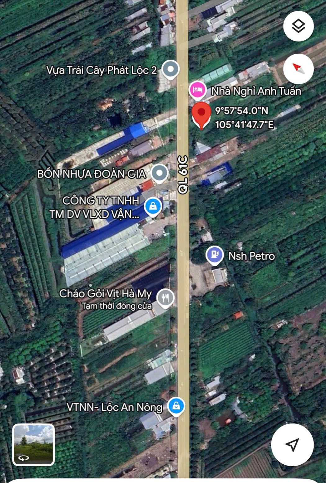 🏠BÁN 1295M², MẶT TIỀN QL61C, XÃ NHƠN ÁI - TP CẦN THƠ Mới (đã san lấp mặt bằng).