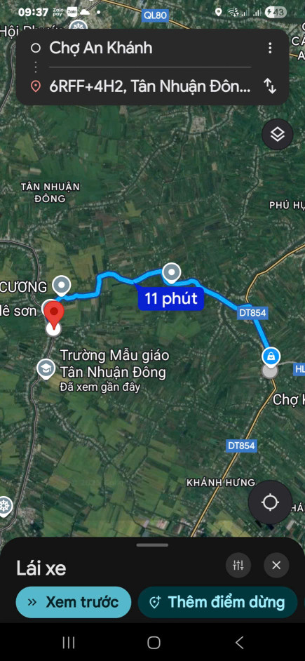 Bán khu nhà xưởng rộng 1.800m2. MẶT TIỀN Tỉnh 854, Châu Thành, Đồng Tháp.