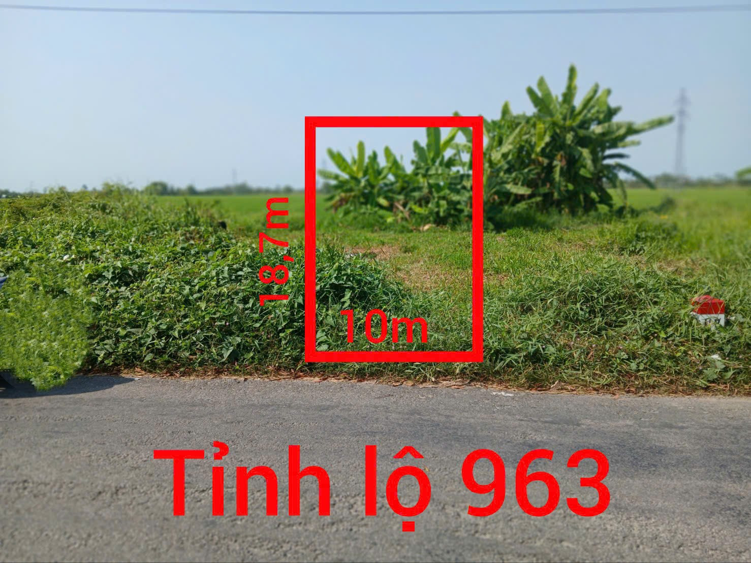 💥 CẦN BÁN NỀN THỔ CƯ MẶT TIỀN LỘ NHỰA 963 – GIÁ TỐT 💥
📍 Vị trí: Mặt tiền lộ nhựa 963, cách chợ Kênh 5 – Tân Hiệp chỉ 700m, khu vực dân cư đông đúc, tiện ích đầy đủ.