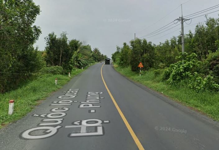 Bán đất MTĐ QL Phụng Hiệp diện tích #13.050m2 (16,4mx515m) Xã Hưng Phú, Huyện Mỹ Tú, Tỉnh Sóc Trăng cách ngã 3 HL86 # 400m, giá bán 15,6 tỷ