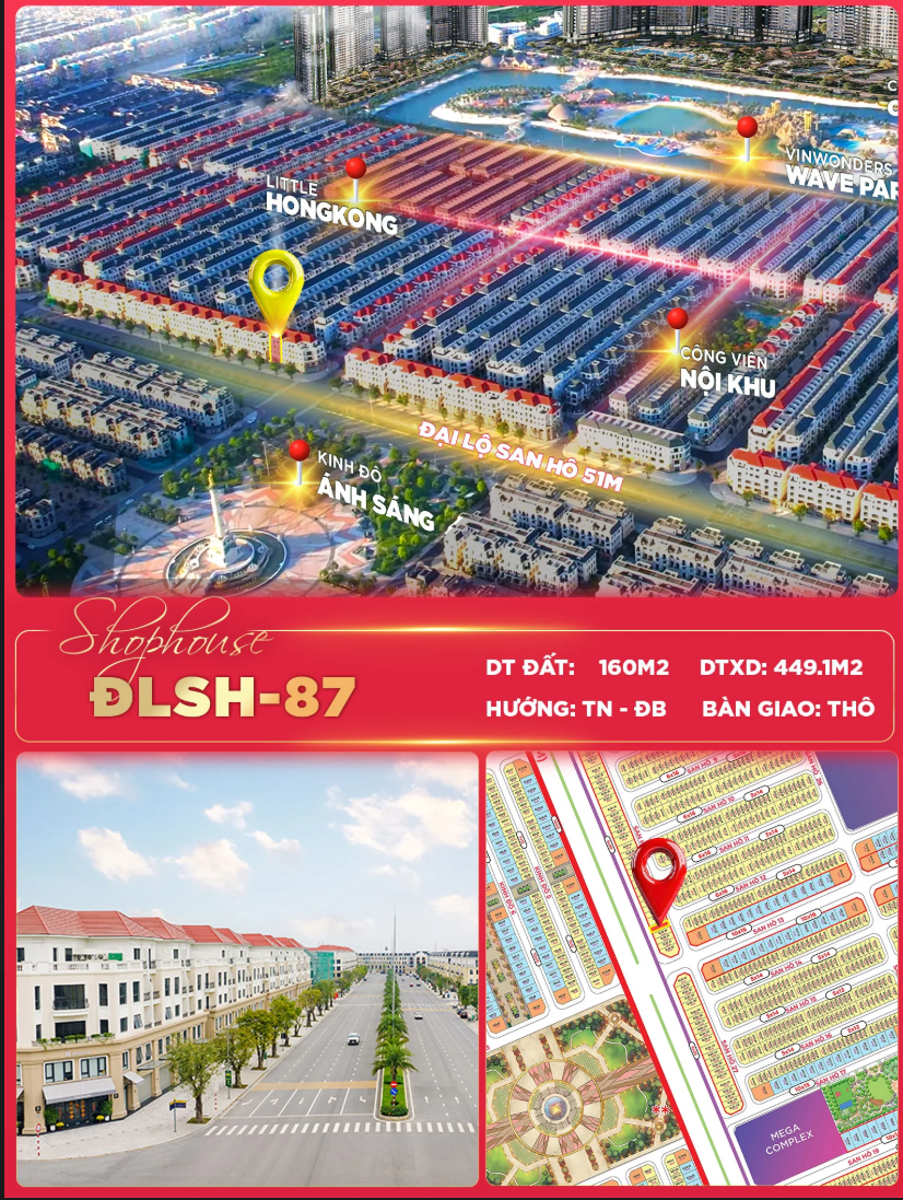 🔥 SHOPHOUSE ĐẠI LỘ SAN HÔ – SIÊU PHẨM 160M² MẶT TIỀN KINH DOANH ĐẲNG CẤP