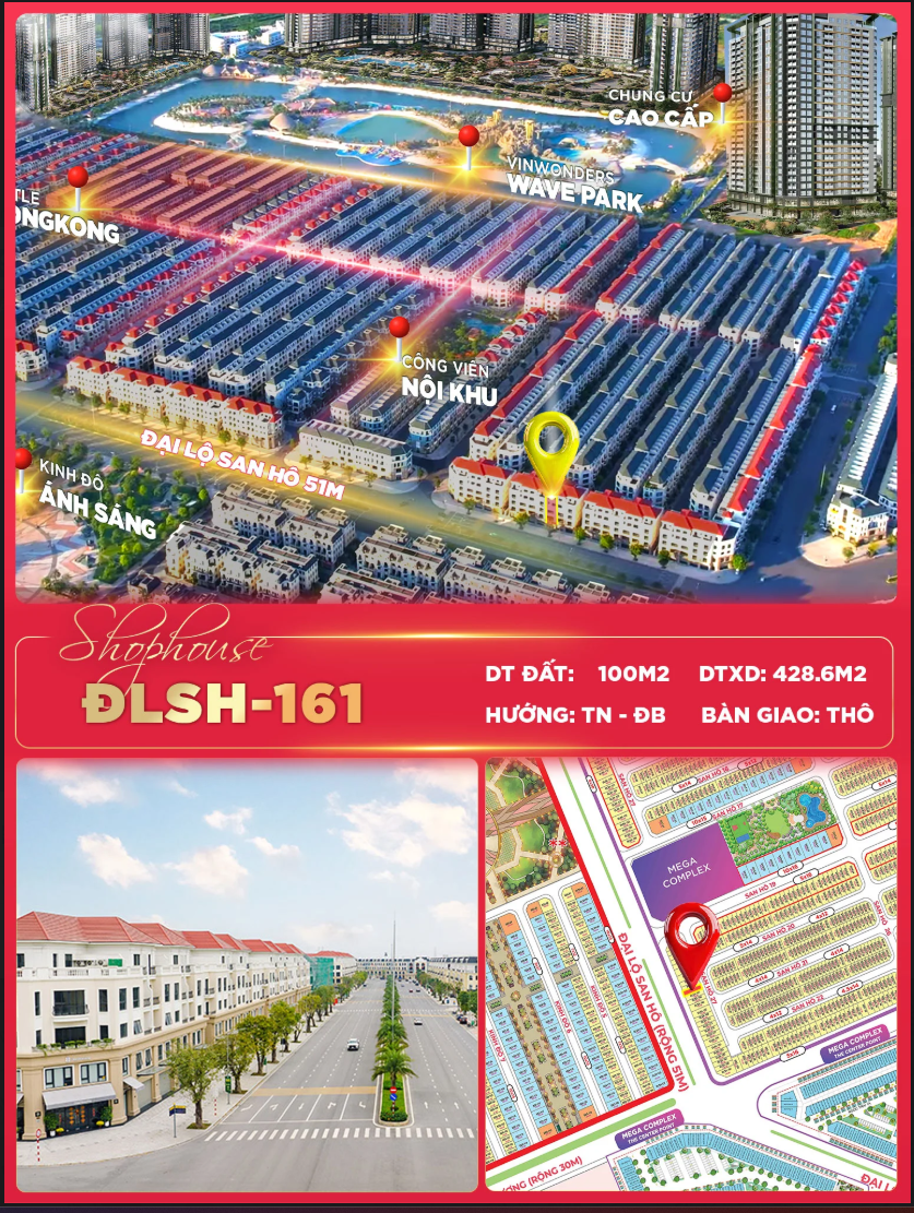 🚨 SHOPHOUSE ĐẠI LỘ SAN HÔ – GIÁ  CHỈ 19.X TỶ SIÊU HIẾM