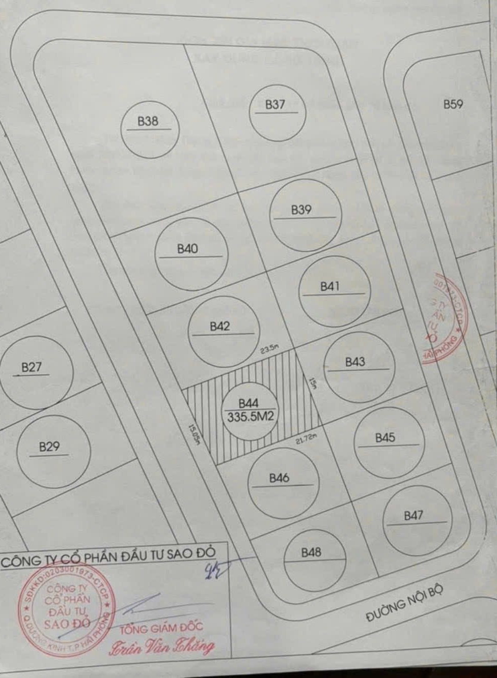 [SVIP] Bán đất biệt thự Sao Đỏ 335m² full thổ cư ngang 15m giá 14 tỷ tại Đường Số 13 Phường Hưng Đạo