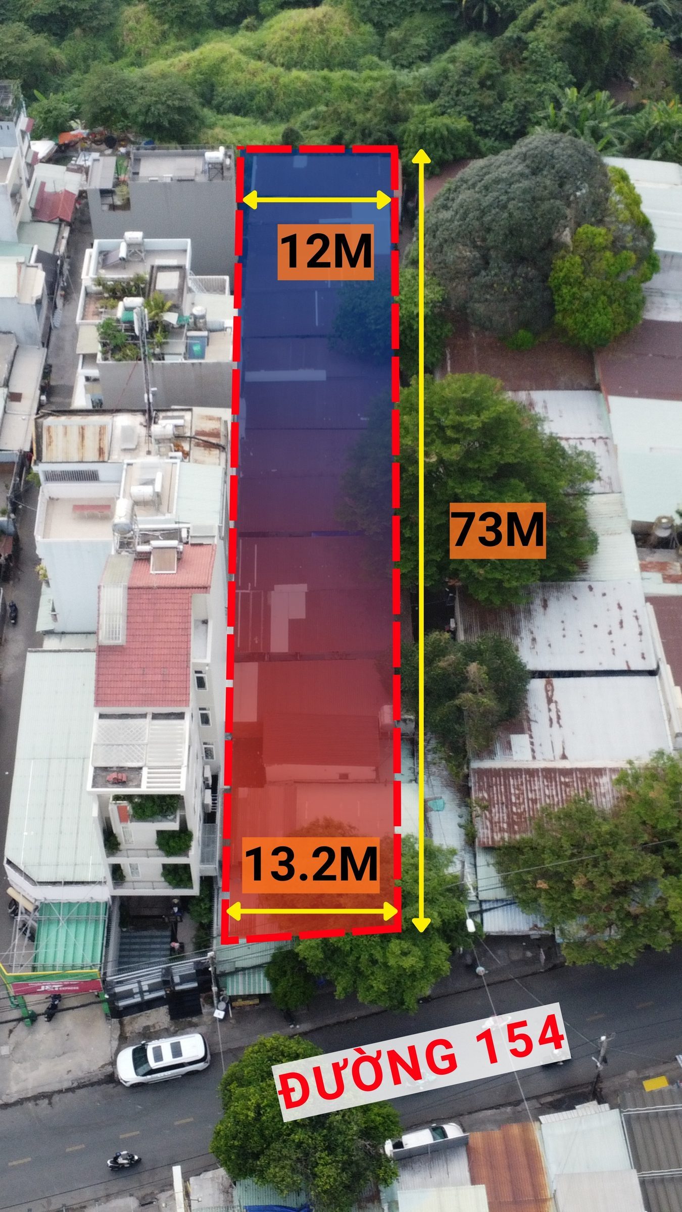 Lô đất mặt tiền đường 154 Thủ Đức, 929 mét vuông, sát Làng Đại học, giá 55 tỷ