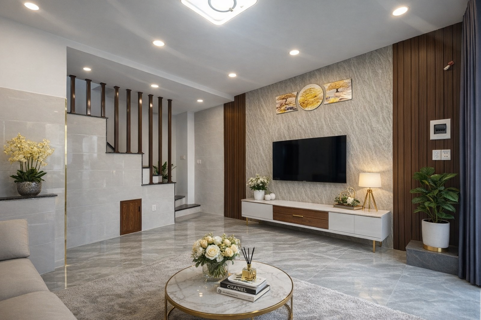 NHÀ CẠNH TÂN PHÚ- GIÁ CỦ CHI, CHỈ 2 TỎI MẤY - CĂN GÓC 35 M2 (5x7), HẺM XE HƠI, 2 TẦNG