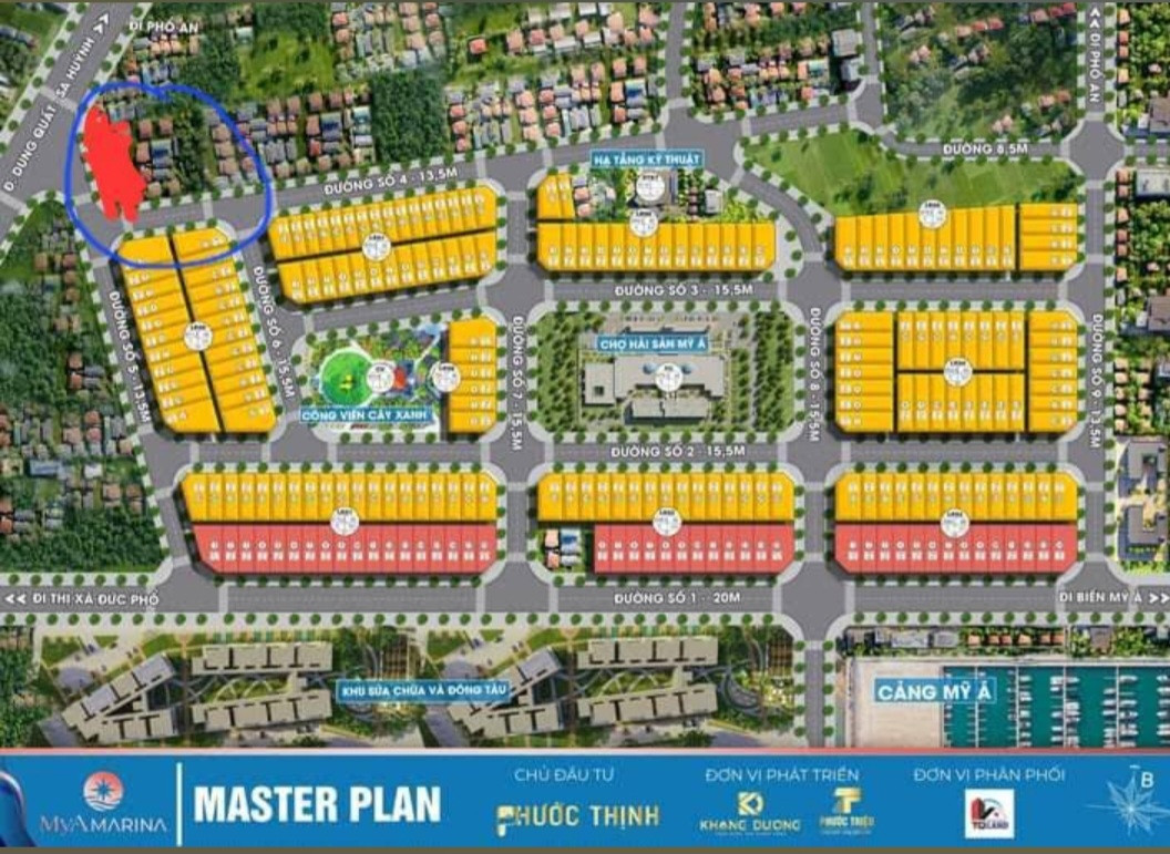 bán đất 2 mặt tiền 235m2 KDC Mỹ Á marina