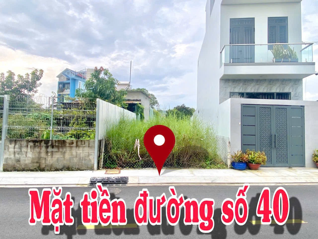 Bán đất đường số 40 thị trấn củ chi 70m2 sổ riêng thổ 2,8tỷ