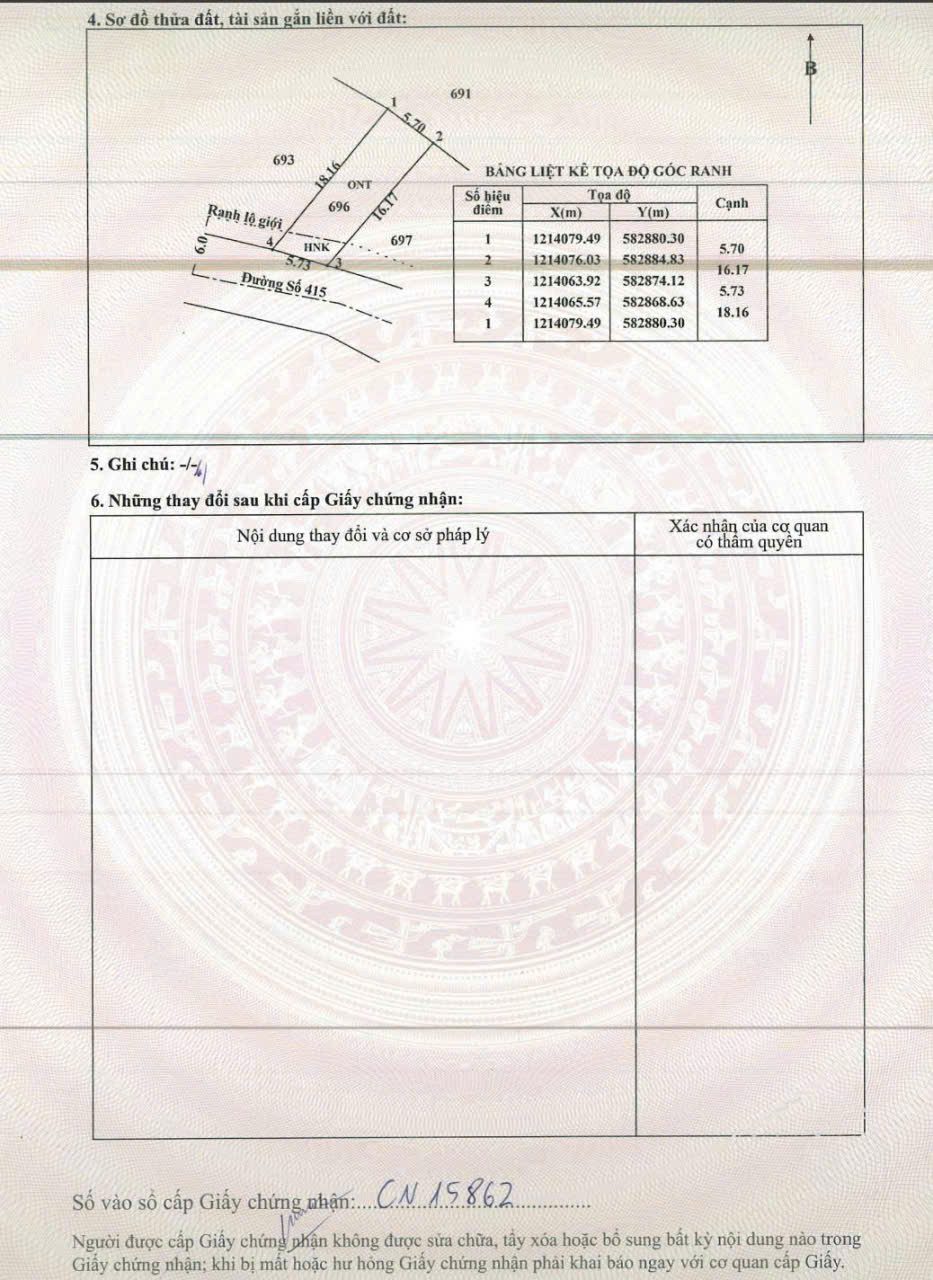 ĐẤT TỈNH LỘ 2 CỦ CHI, DT5,7X18m2, SỔ RIÊNG,XÂY TỰ DO