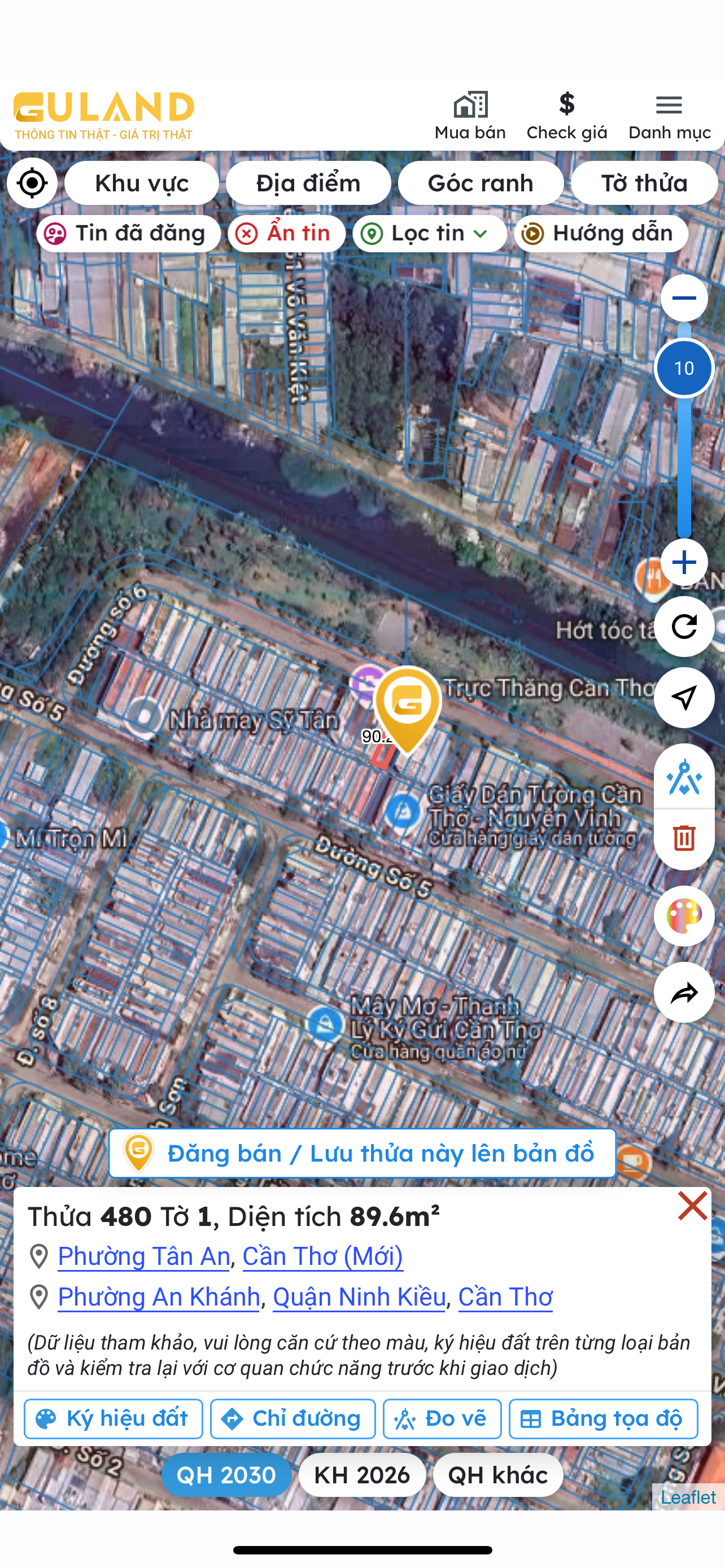 Bán đất 89.6m² có sẵn 100%m² thổ cư ngang 4.5m giá 4.5 tỷ tại Đường số 6 Phường Tân An