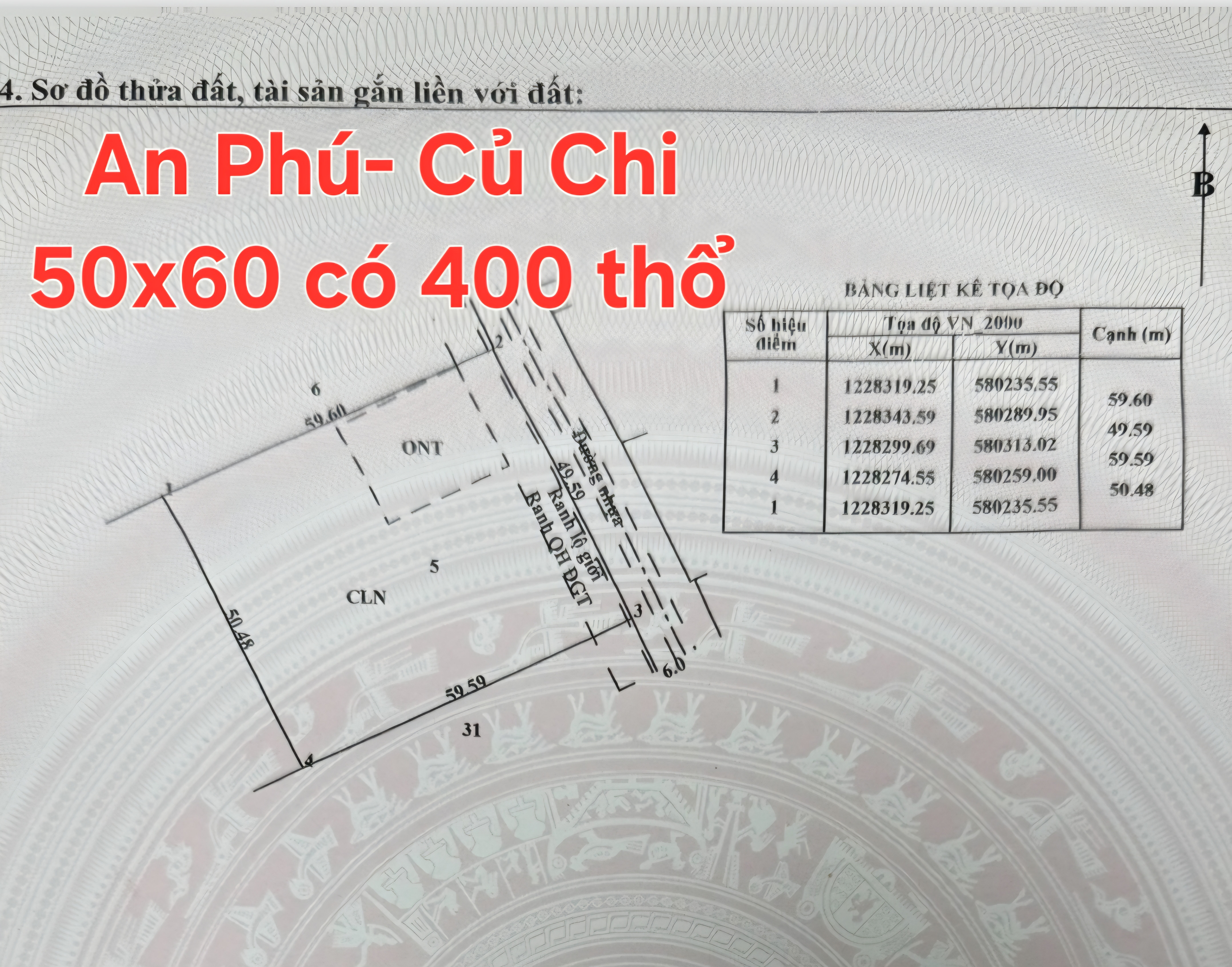 🟥Kẹt Bán đất 3000m² có sẵn 400m² thổ cư 50x60m vuông vức giá chưa tới 10 tỷ tại Đường số 792 An Phú-Xã An Nhơn Tây