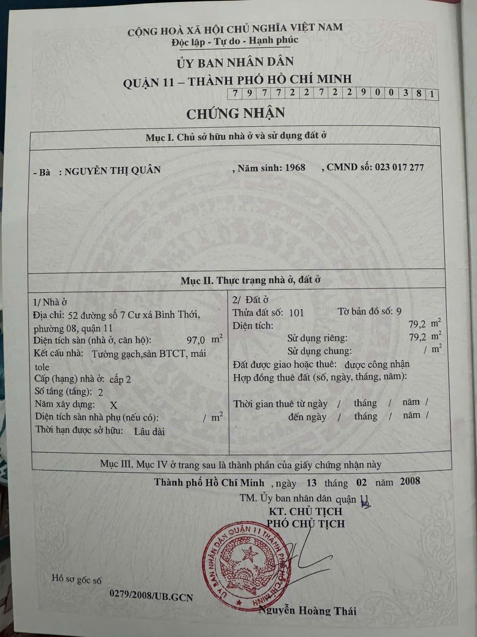 Bán nhà Đường Số 7, Lãnh Binh Thăng, Phường 8, Quận 11 – Giá 35 tỷ