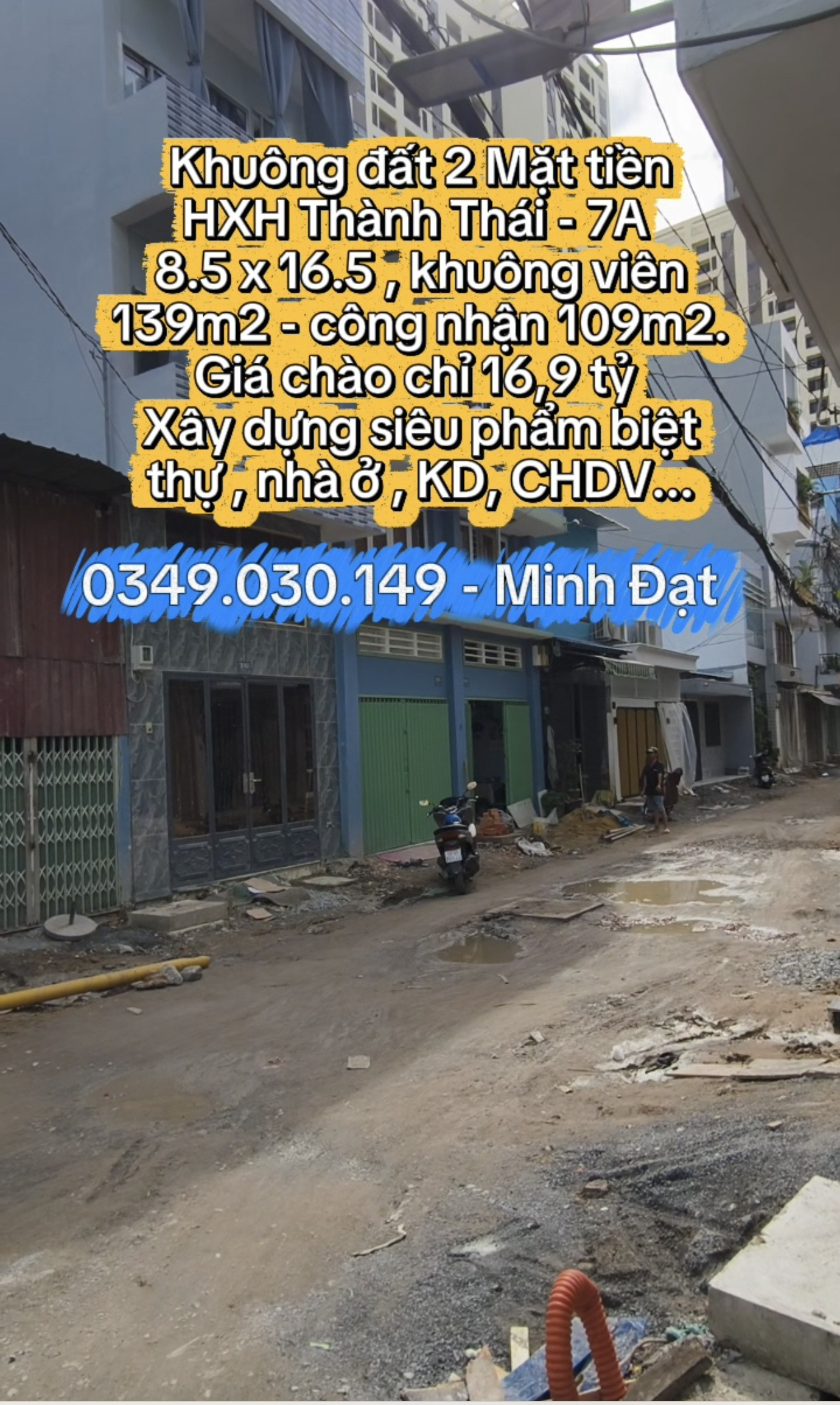 Bán 139m2 căn góc 2 MT HXH Thành Thái - phù hợp xây dựng siêu phẩm biệt thự,nhà phố...