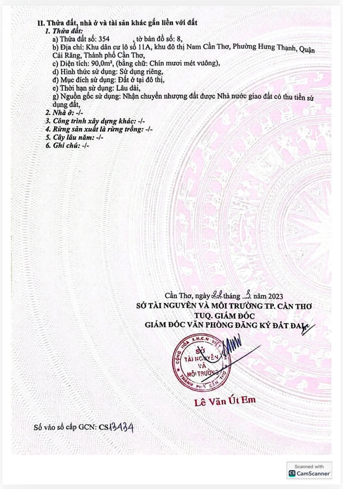 🏡🏡🏡BÁN NỀN KHU  CÔNG AN ĐƯỜNG SỐ 8 - P. HƯNG PHÚ - TP. CẦN THƠ