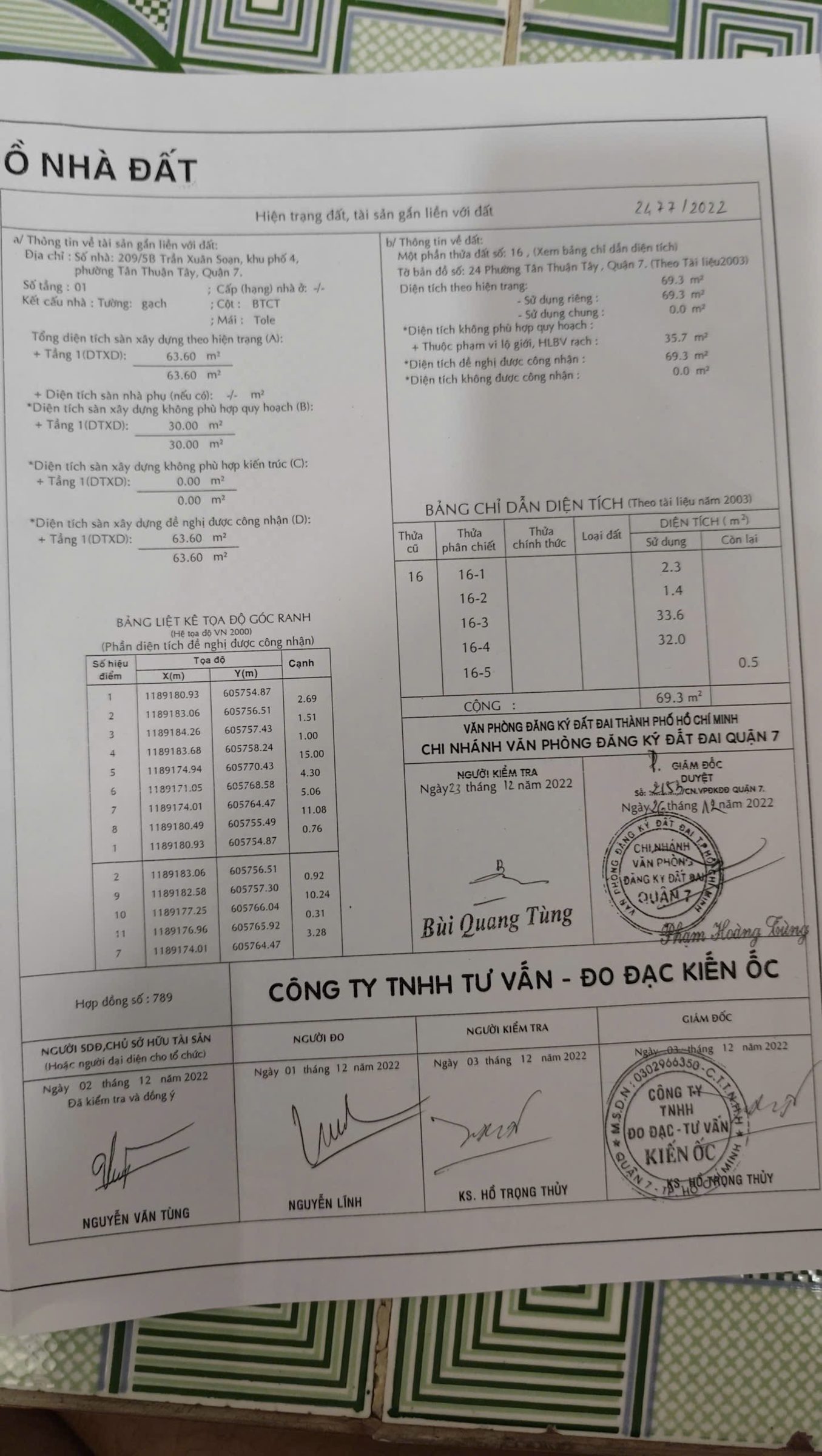 Bán đất 69m² full thổ cư ngang 4,2m giá 8.9 tỷ tại Đường Trần Xuân Soạn Phường Tân Thuận