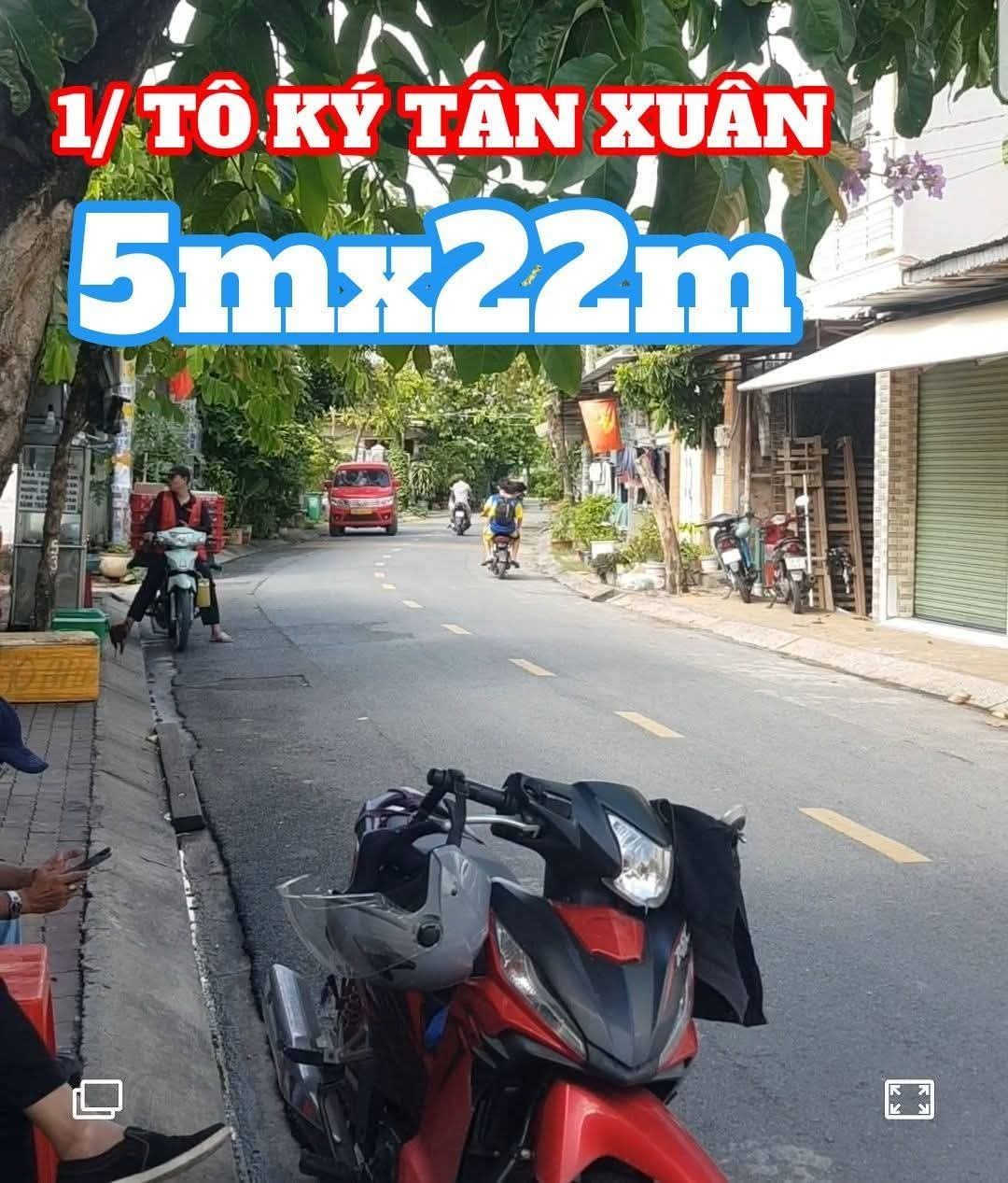 Còn lô lọt khe đất đẹp mặt tiền Tân Xuân 3 hơn 110m² ngang 5x22m giá chỉ 5.55 tỷ Tô Ký, Hóc Môn