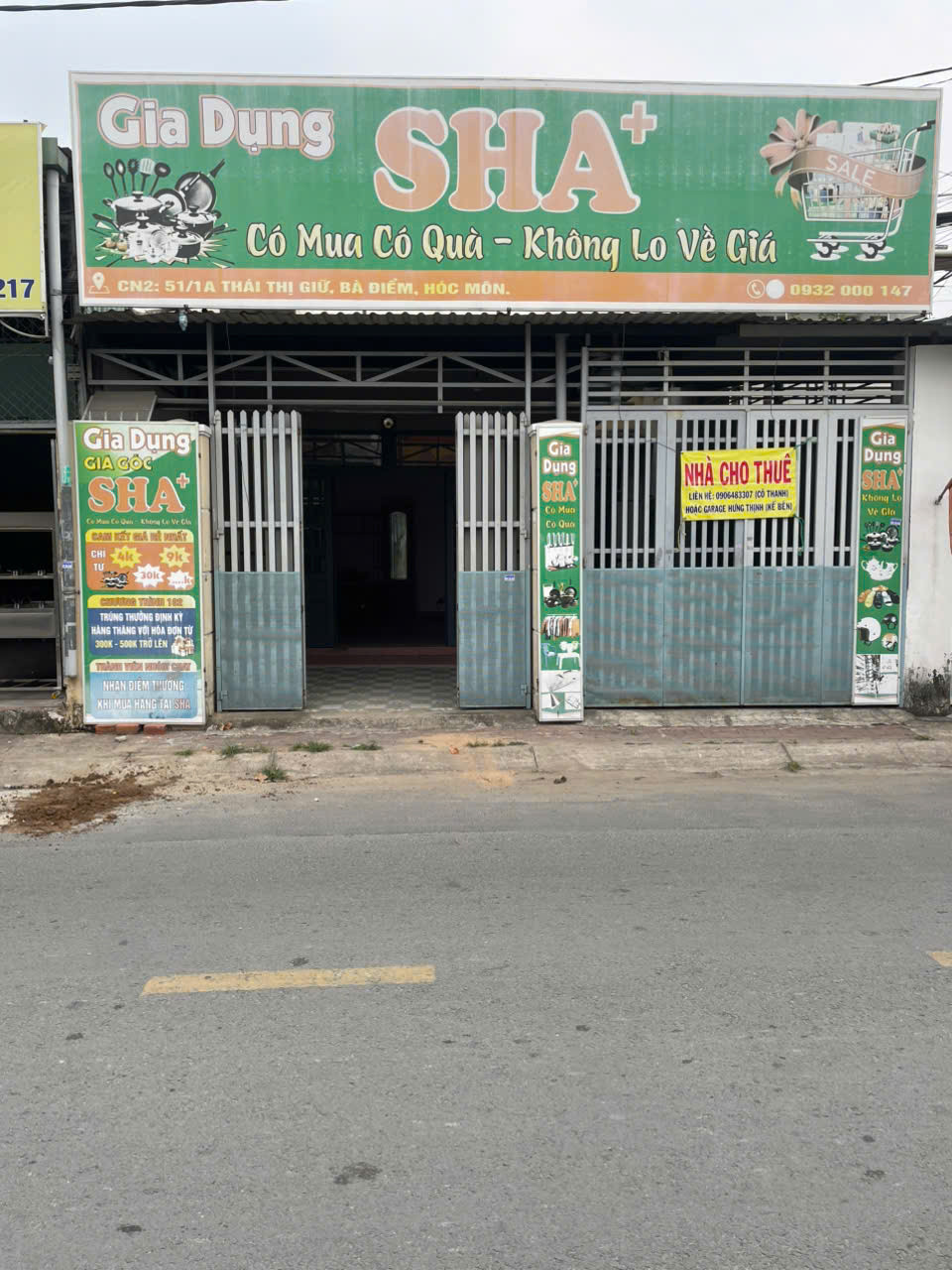 Cho thuê nhà Thái Thị Giữ ngang 8m