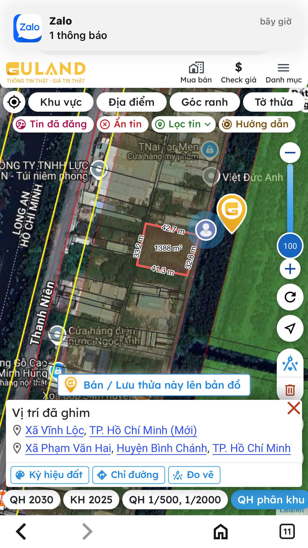 Bán Lô Đất 1400m2 Xã Phạm Văn Hai, Bình Chánh.