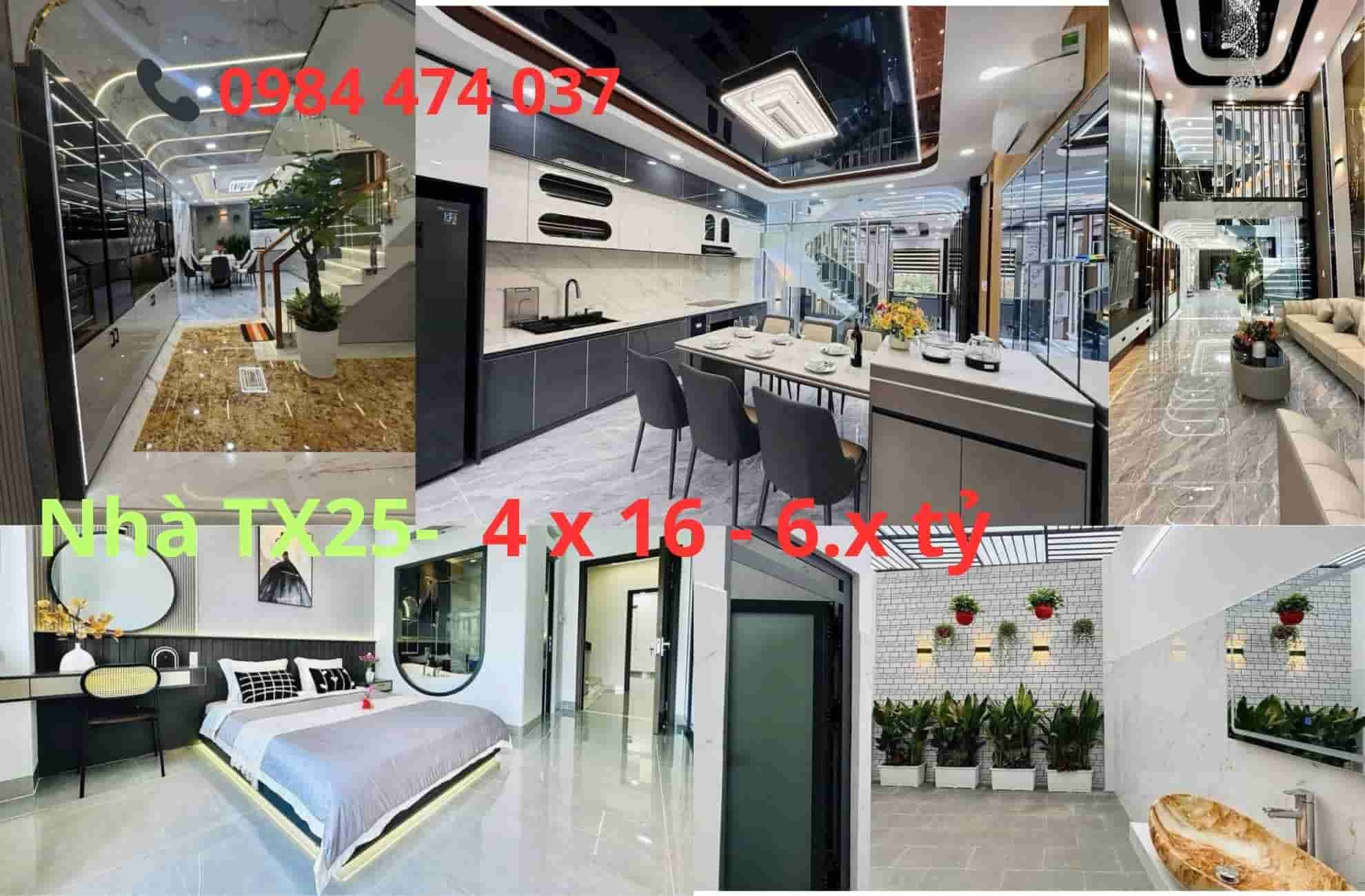 Bán nhà đường Thạnh Xuân 25, P. Thạnh Xuân, Q12. Nhà 5 tầng BTCT, full nội thất, oto vào nhà, diện tích 4x14, khu đồng bộ