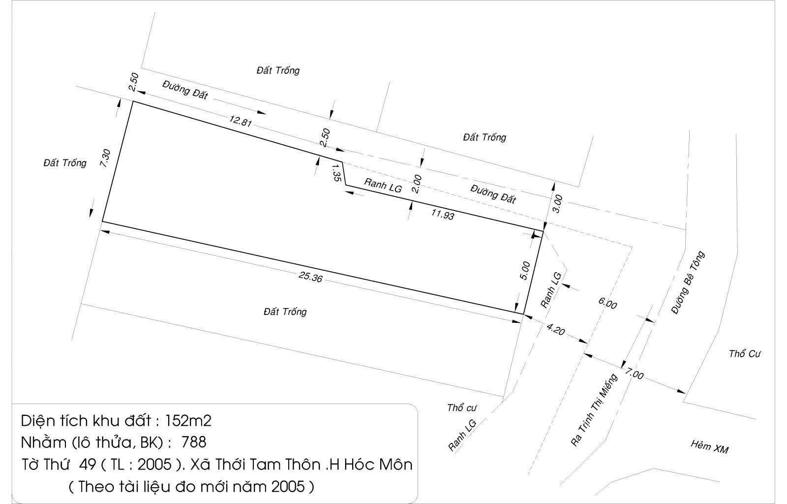 Bán Nhà riêng 151.8m2 có sẵn 151.8 m2 thổ cư giá 7.1 tỷ tại Đường Thới Tam Thôn 16 Xã Thới Tam Thôn Huyện Hóc Môn TP. Hồ Chí Minh