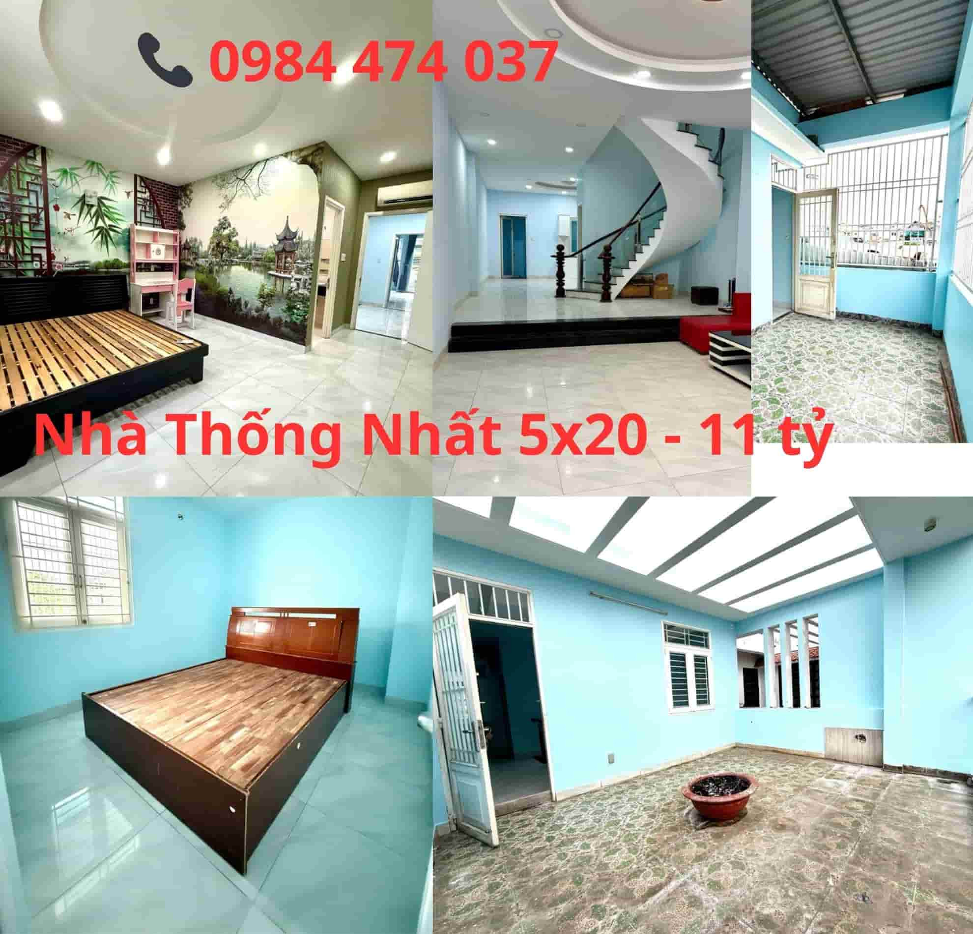 Bán nhà hẻm 79 Thống Nhất, Phường 11 Gò Vấp, diện tích 100m2, ngang 5m, 2 lầu, hẻm xe hơi tránh, kinh doanh tốt, sổ nở hậu, giá 11 tỷ, pháp lý chuẩn.
