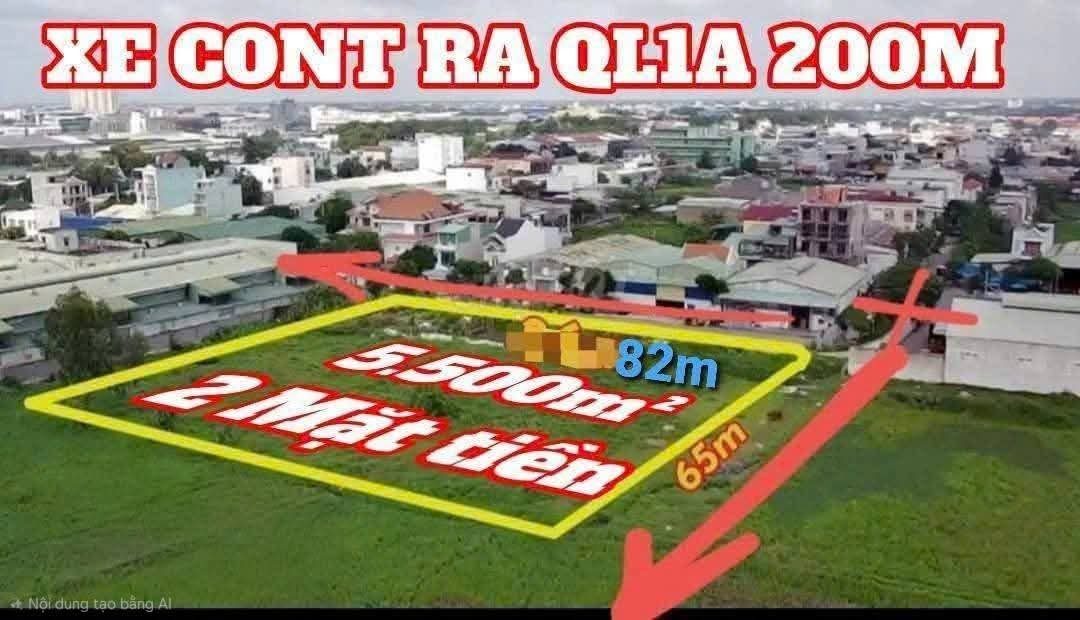 🟥Bán đất 5644.8m² có sẵn 5500m² thổ cư ngang 82m giá 175 tỷ tại Đường Tiền Lân 14 Xã Bà Điểm