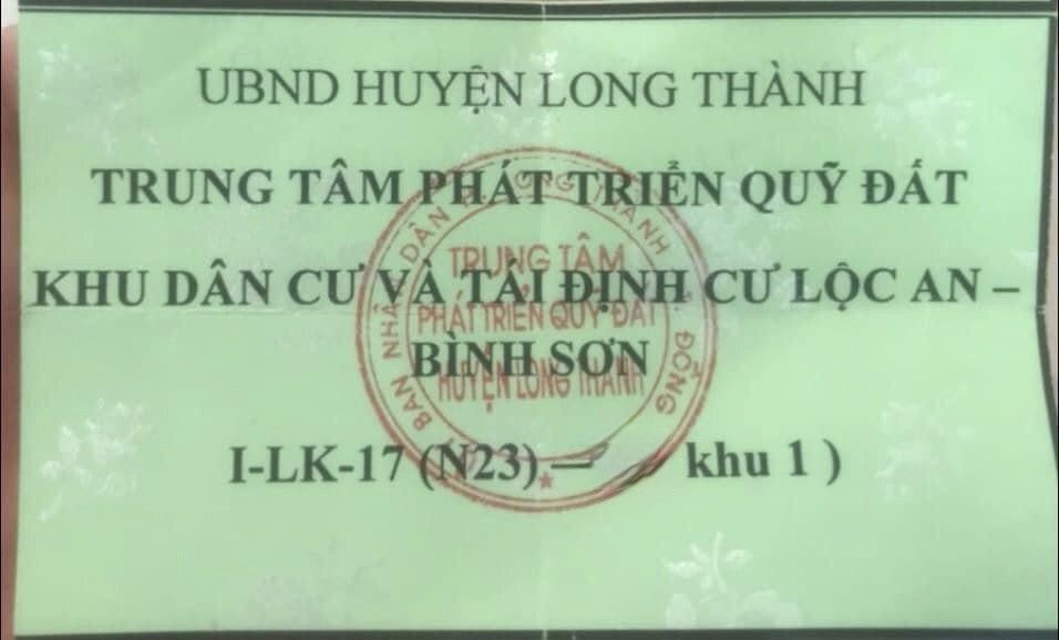 Chính chủ bán lô đất TĐC Lộc An - sân bay Long Thành