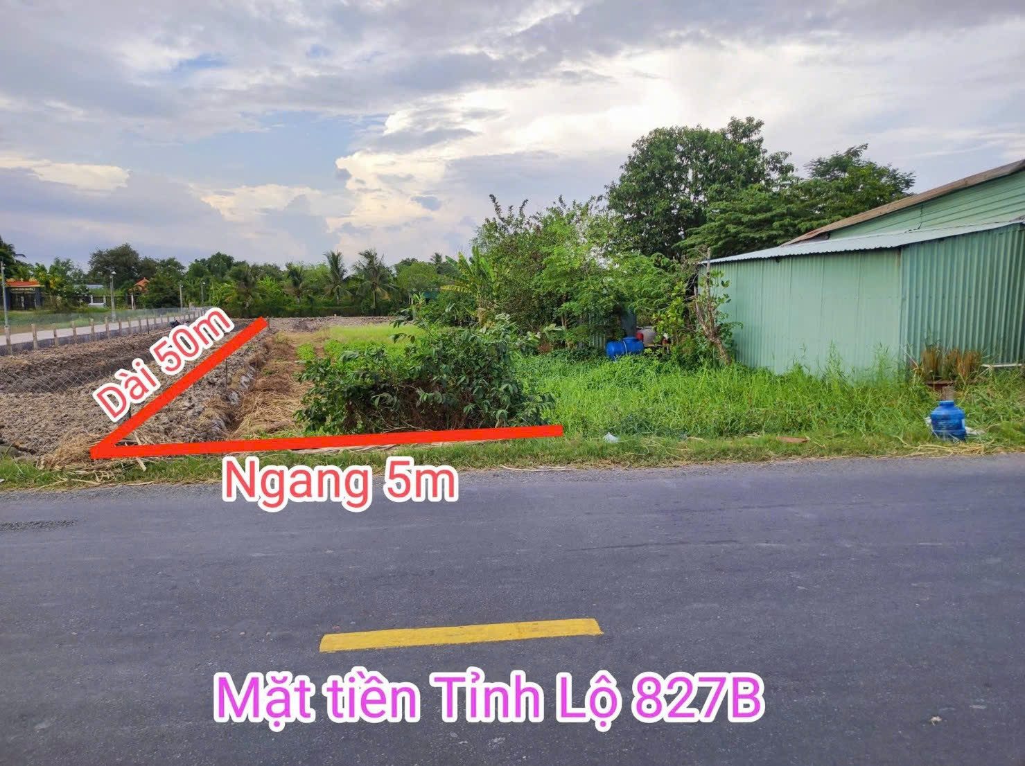 Bán đất mặt tiền, full thổ cư giá 2tỷ (5x50) tại xã Phú Ngãi Trị