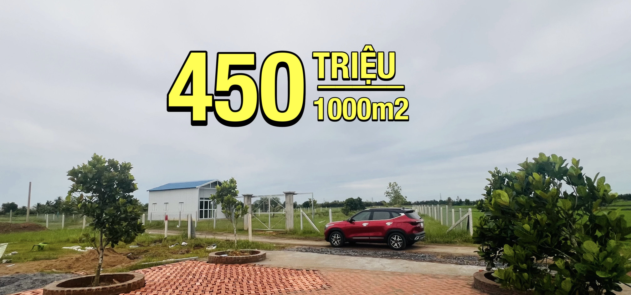 1000m2 (450tr) đất homestay, mặt đường lớn