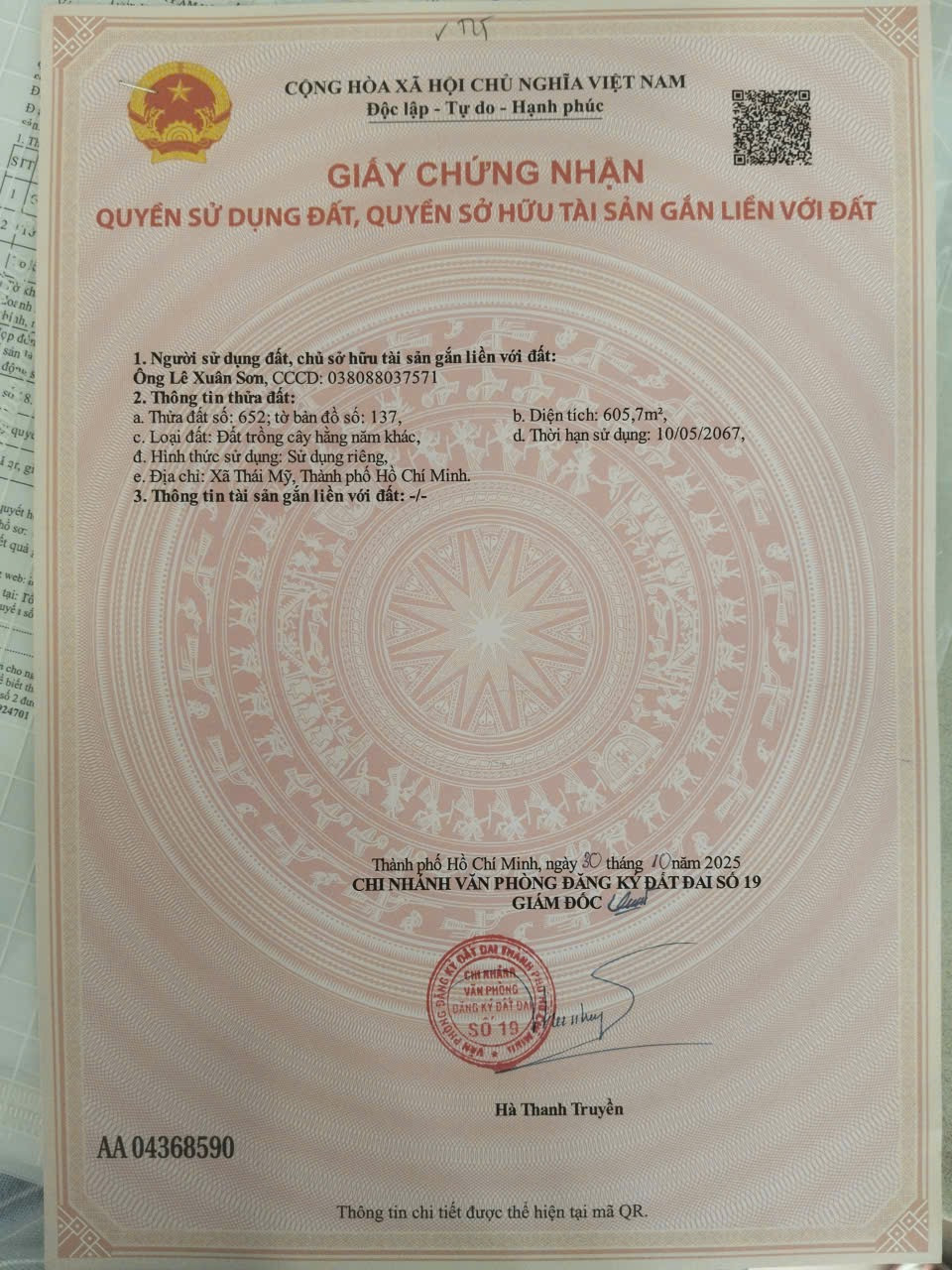 Bán lo trung lập thượng 1/ tỉnh lộ 2, khu dân cư, 
Diện tích: 10x60