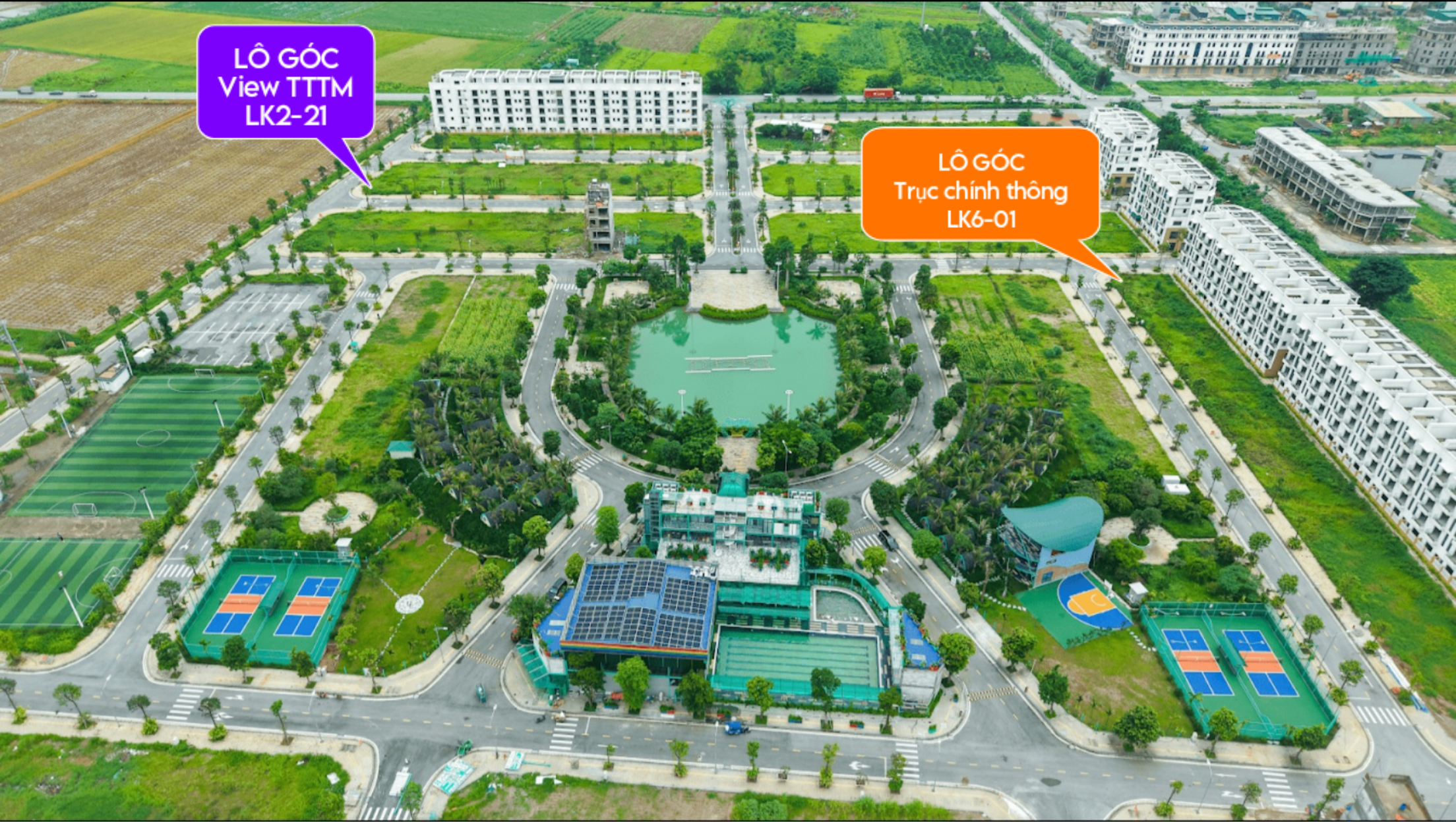 Bán đất 71.6m² lô góc LK6-01 trục chính đường thông Dự án Amdi Việt Đoàn, Liên Bão, Bắc Ninh