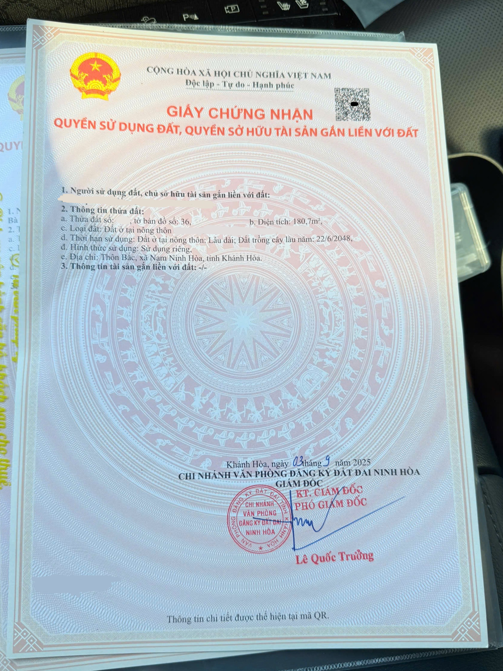 Cần tiền bán gấp lô đất đẹp mặt tiền tỉnh lộ 5 Ninh Tân - Ninh Hoà