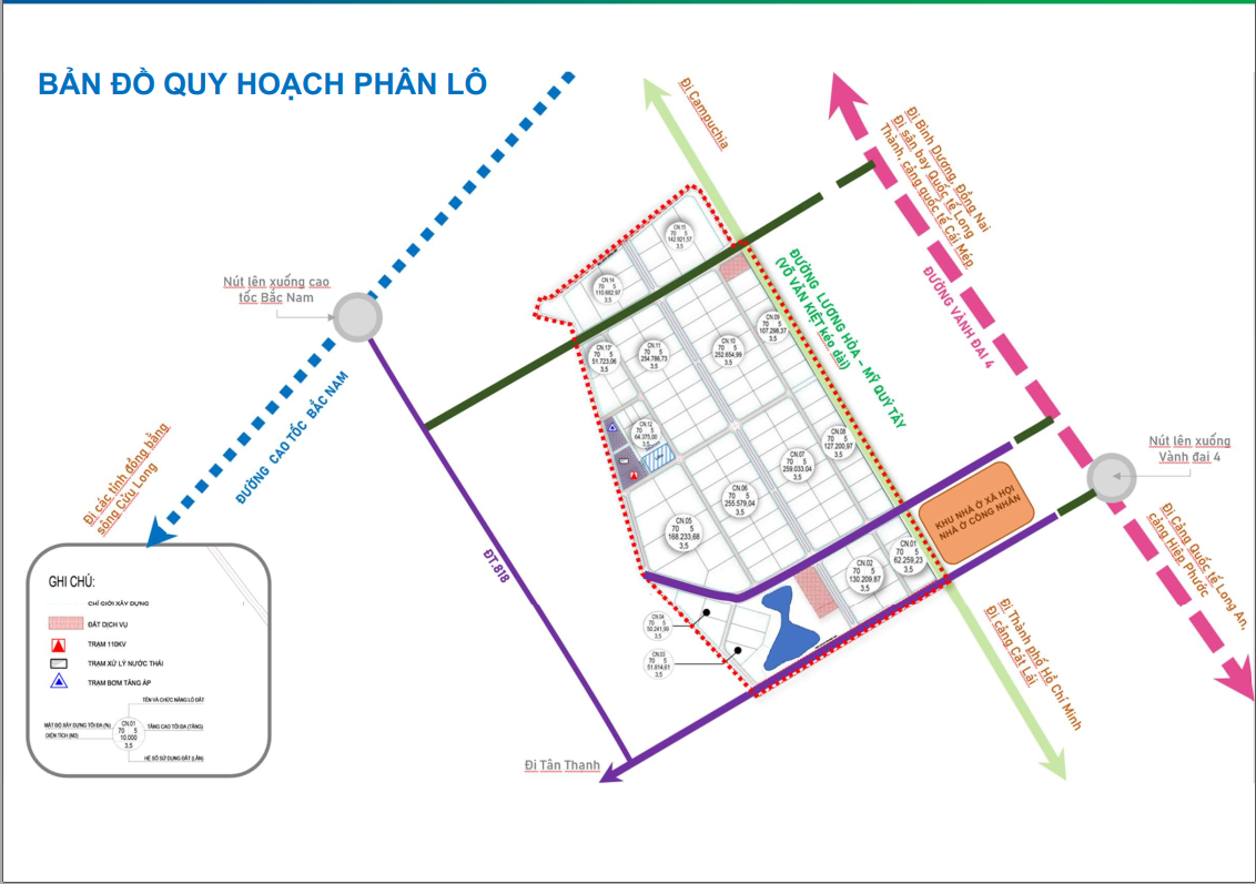 Bán đất xây dựng kho xưởng 10.000m2 tại KCN Bình Hòa Nam 1, Đức Huệ, Long An