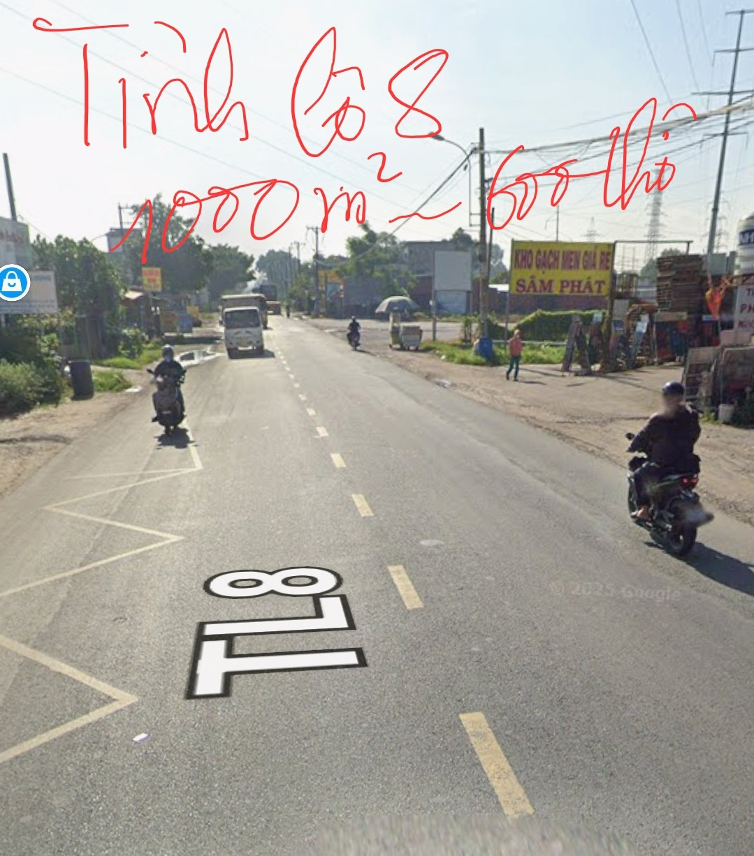 🟥Bán lô đất làm nhà vườn biệt thự kho xưởng đẹp ngay mặt tiền Tỉnh lộ 8 Hòa Phú Củ Chi vị trí VIP đất 1000m² có sẵn 500m² thổ cư 15ty680