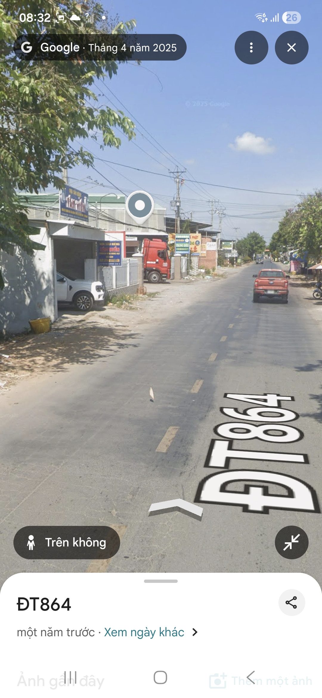Nền tĩnh lộ 864 gần ngã tư hưng long