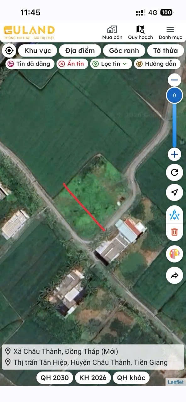 Bán đất chính chủ ấp Bình Phú, Gò Công Tây, Tiền Giang
DT 322m², có 100m² thổ cư, nền cao, góc 2 mặt đường nhựa ô tô.
Gần bia lưu niệm, cầu Bình Xuân, hướng đi Sài Gòn.