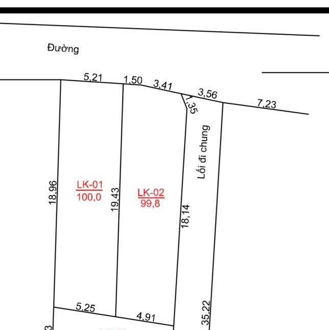 Bán đất 100m² ngang 5,2m giá 2.8 tỷ Xã Triệu Việt Vương