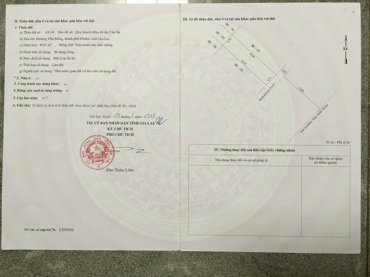 ĐẤT MẶT TIỀN TÔN THẤT TÙNG, LIỀN KỀ BỆNH VIỆN TỈNH GIA LAI